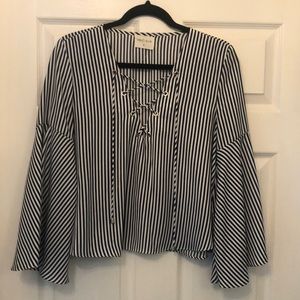 Fun, Flirty Navy Striped Top